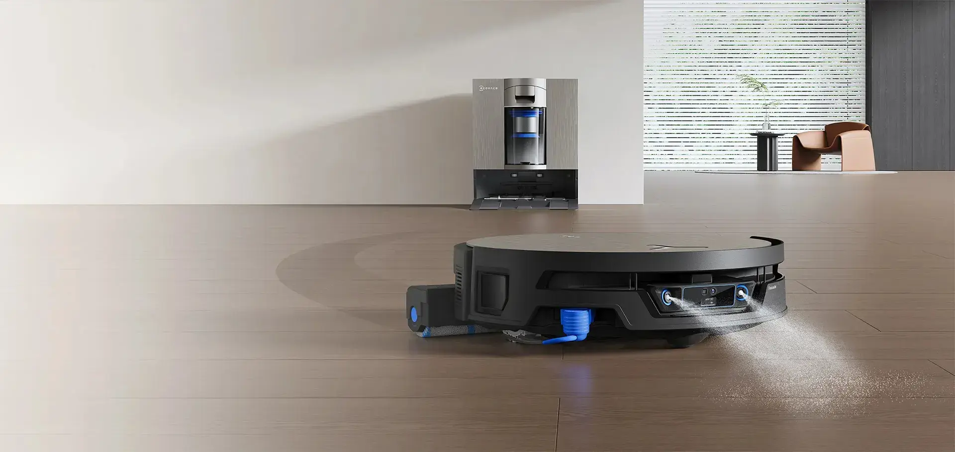 Dulkių siurblys-robotas Ecovacs DEEBOT X12S OmniCyclone, Pilka