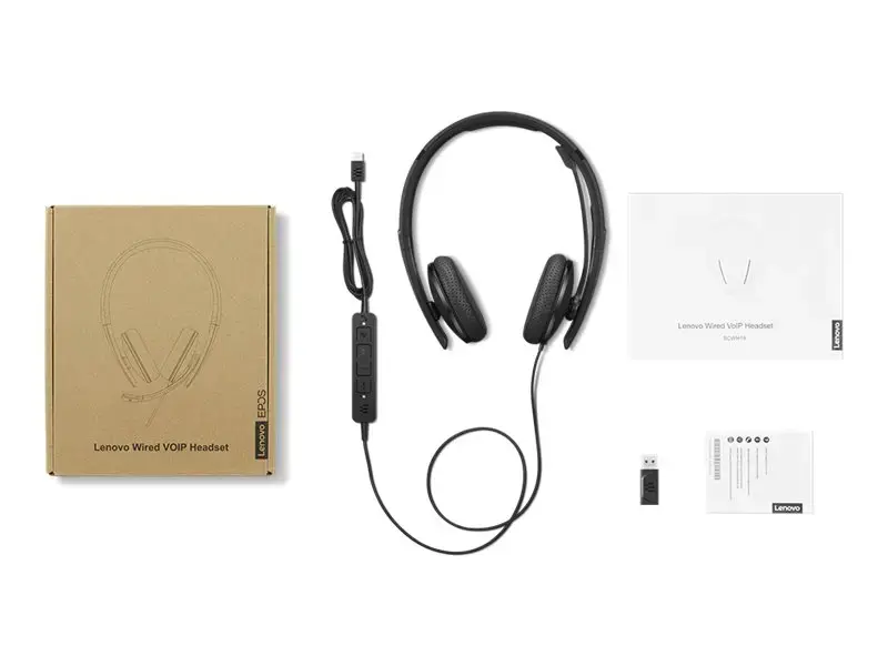 Lenovo 4XD1M45626, Wired, 20 - 20000 Hz, 137 g, Headset, Black