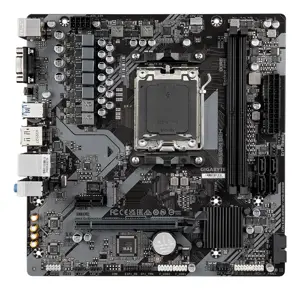 Pagrindinė plokštė GIGABYTE AMD B650 SAM5 Micro-ATX Atmintis DDR5 Atminties lizdai 2 1xPCI-Express 3.0 1x 1xPCI-Express 4.0 16x 1xM.2 1x15pin D-sub 1xHDMI 1xDisplayPort 4xUSB 2.0 2xUSB 3.2 1xPS/2 1xRJ45 3xAudio prievadas B650MS2H