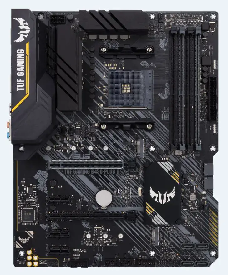 ASUS TUF GAMING B450-PLUS II, AMD, "Socket AM4", 3 kartos "AMD Ryzen™ 3", 3 kartos "AMD Ryzen 5", 3 kartos "AMD Ryzen™ 7", 3 kartos..., DDR4-SDRAM, 128 GB, DIMM