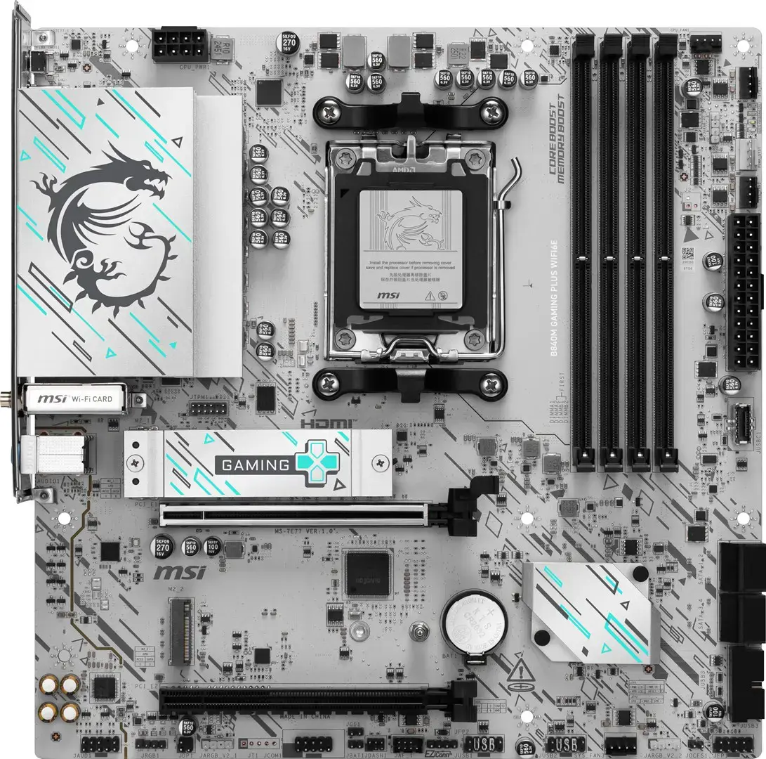 MSI B840M GAMING PLUS WIFI6E motherboard AMD B840 Socket AM5 micro ATX
