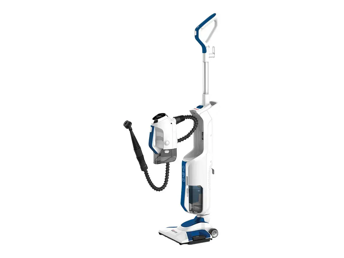 "Polti Vacuum" garų šluota su nešiojamuoju garų valytuvu PTEU0299 Vaporetto 3 Clean_Blue Galingumas 1800 W, vandens bako talpa 0,5 l, balta/mėlyna