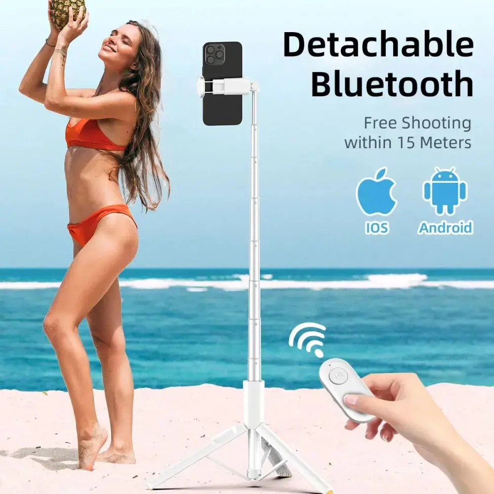 Tech-Protect selfie stick tripod L09S Bluetooth, white
