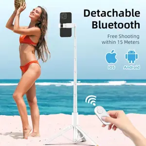 Tech-Protect selfie stick tripod L09S Bluetooth, white