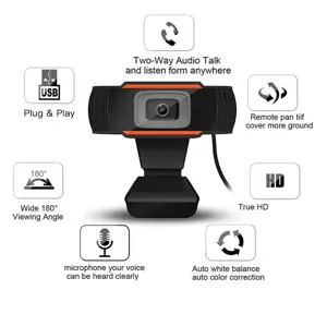 Platinet USB interneto kamera, 720p, populiari USB-A jungtis, integruotas mikrofonas, triukšmą slopinantis mikrofonas, reguliuojamas fiksatorius, juoda, 1,5 m kabelis, vienerių metų garantija, dėžutė, 1280 x 720 taškų, HD, 720p, AVI, 180°, automatinis