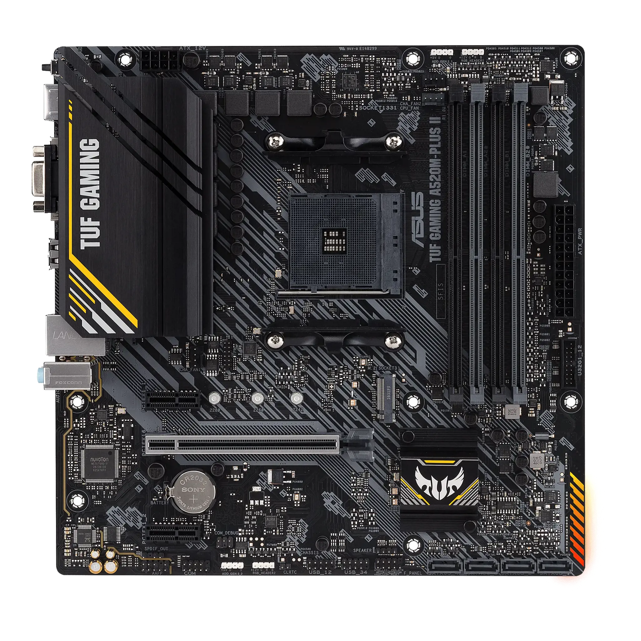 ASUS TUF GAMING A520M-PLUS II, AMD, "Socket AM4", "AMD Ryzen™ 3", "AMD Ryzen™ 5", "AMD Ryzen™ 7", 3 kartos "AMD Ryzen™ 9", 5 kartos "AMD Ryzen 9", "Socket AM4", DDR4-SDRAM, 128 GB