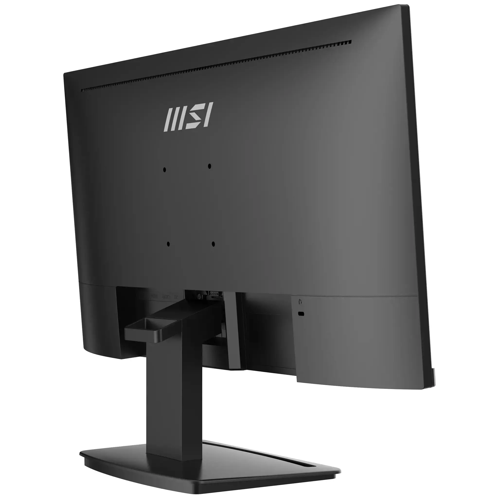 MSI Pro MP243X 23,8 colių monitorius, "Full HD" (1920 x 1080), 100 Hz, IPS, 4 ms, HDMI, "DisplayPort", įmontuoti garsiakalbiai, apsaugotas nuo atspindžių, nuo mirgėjimo, mažiau mėlynos šviesos, sertifikuotas TÜV, VESA, "Kensington", juodas, 60,5 cm (23,8"), 1920 x 1080 taškų, "Full HD", 1 ms, juodas