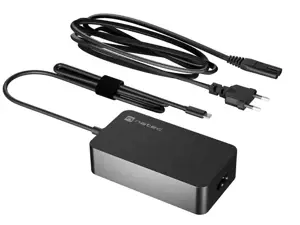 NATEC nešiojamųjų kompiuterių įkroviklis Grayling USB-C 45W, skirtas nešiojamiesiems kompiuteriams, planšetiniams kompiuteriams, telefonams