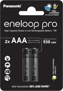 Panasonic Eneloop Pro AAA 930mAh rechargeable - 2 pcs