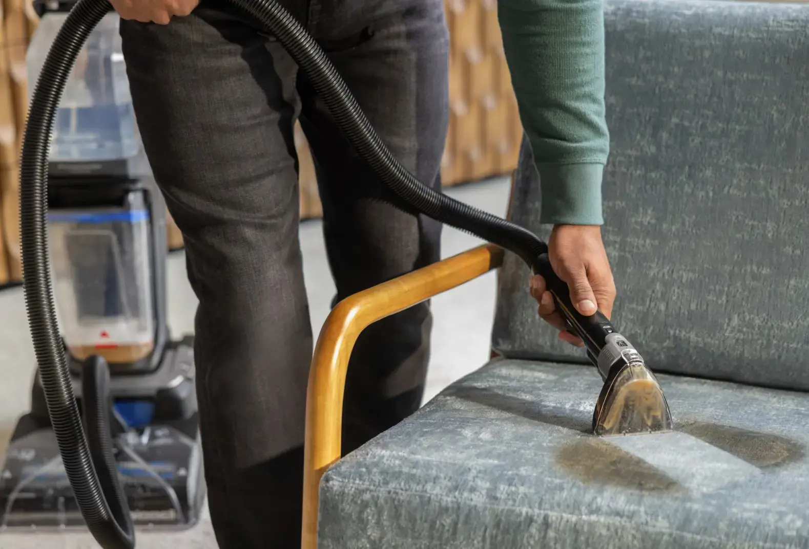 Bissell Carpet Cleaner | PowerWash Hydrosteam | Corded operating | Washing function | 1400 W | Black/Cobalt Blue