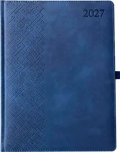 Darbo knyga TRADITIONAL, 2027, PU, A4, tamsiai mėlyna (Baltic)