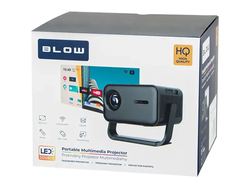 BLOW AndroidTV FullHD MaxView portable projector black