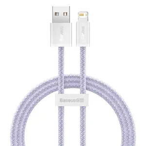 USB ir "Lightning" laidas "Baseus Dynamic 2", 2,4 A, 1 m (violetinis)