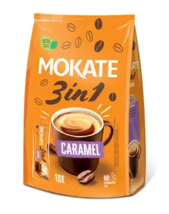 Kavos gėrimas MOKATE 3in1 Caramel, maišelyje 10 x 17g
