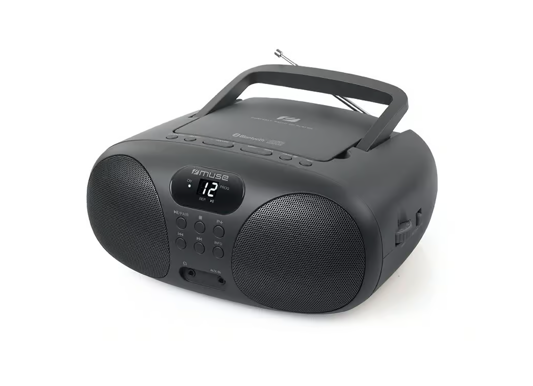 Muse Portable Radio CD Player With Bluetooth | MD-208BT | AUX in