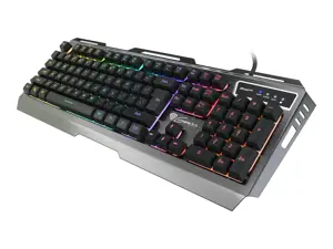 NATEC NKG-1234 Klaviatūra GENESIS RHOD 420 Gaming RGB apšvietimas, USB, JAV išdėstymas