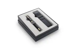 Rinkinys PARKER Sonnet Black GT, tušinukas ir dėklas