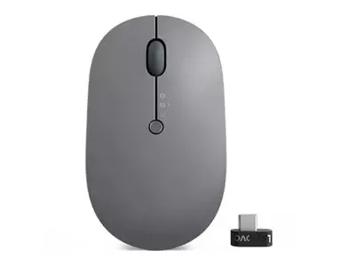 "Lenovo Go" belaidis daugiafunkcis įrenginys, dvipusis, optinis, RF belaidis + "Bluetooth" + A tipo USB, 2400 DPI, pilkas