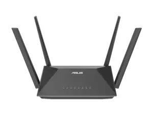 ASUS RT-AX52 AX1800 AiMesh, Wi-Fi 6 (802.11ax), Dual-band (2.4 GHz / 5 GHz), Ethernet LAN, Black, Tabletop router
