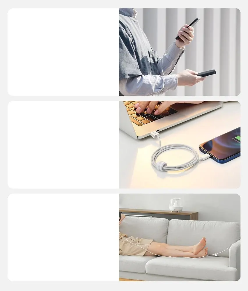 Baseus Superior Cable USB - Lightning 2,4A 0,25 m White (CALYS-02)