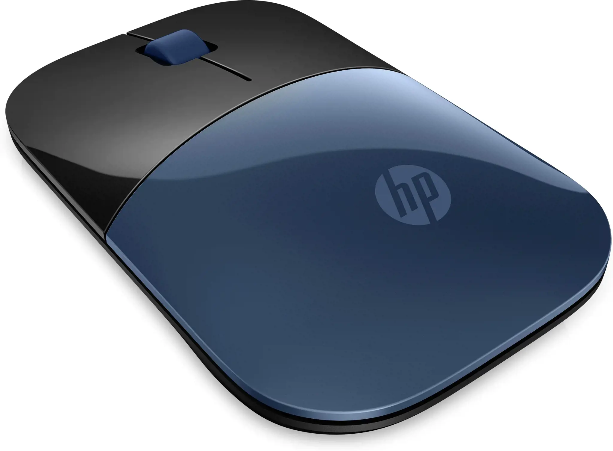 HP belaidė pelė Z3700, dvipusė, mėlynas šviesos diodas, RF belaidė, 1200 DPI, juoda, mėlyna