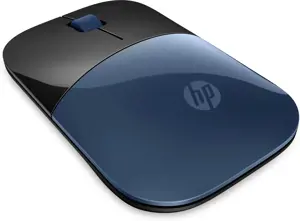 HP belaidė pelė Z3700, dvipusė, mėlynas šviesos diodas, RF belaidė, 1200 DPI, juoda, mėlyna