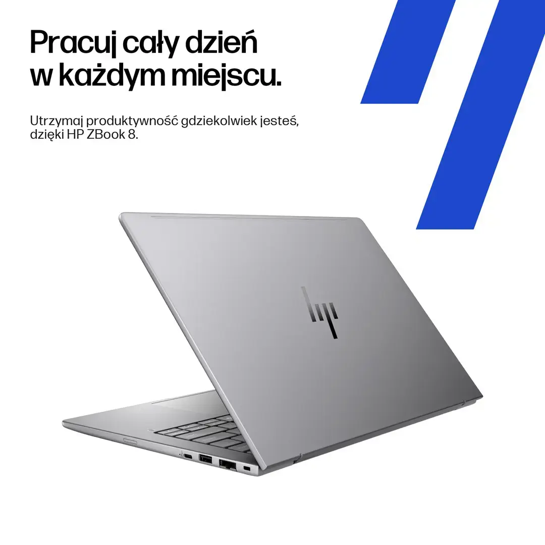 HP ZBook 8 G1ak Copilot+ PC AMD Ryzen AI 7 PRO 350 Mobile workstation 35.6 cm (14") WUXGA 16 GB DDR5-SDRAM 1 TB SSD Wi-Fi 7 (802.11be) Windows 11 Pro AI Workstation, AI PC Silver