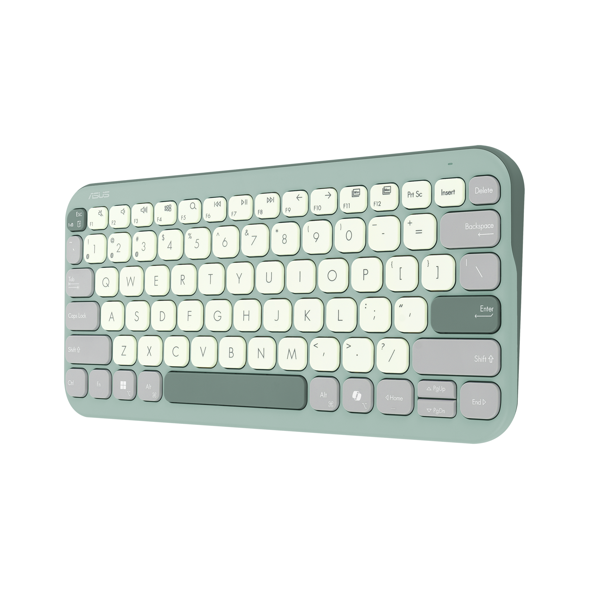 Asus Marshmallow KW100 | Keyboard | Wireless | US International | Green Tea Latte | Bluetooth