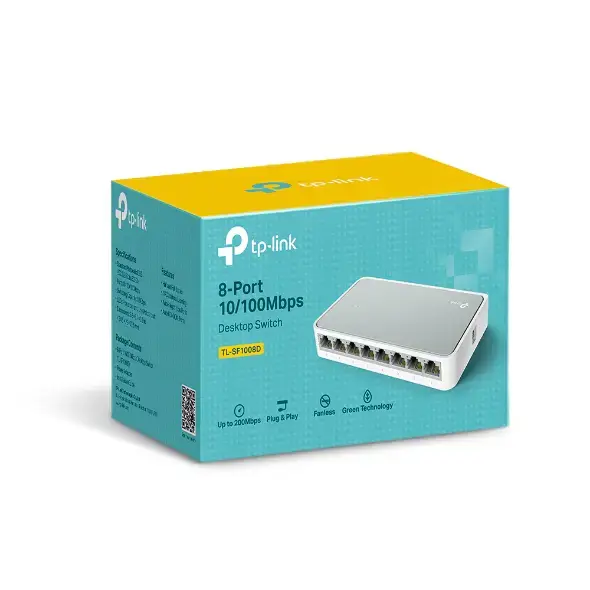 TP-Link TL-SF1008D, nevaldomas, Fast Ethernet (10/100), dvipusis duomenų perdavimas