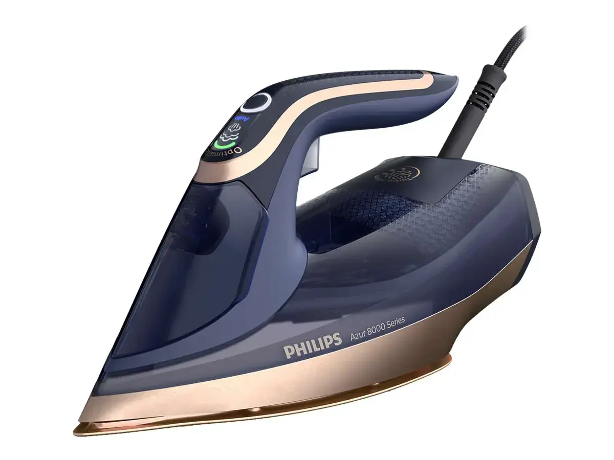 "Philips" DST8050/20, garų lygintuvas, "SteamGlide Elite" padas, 3 m, 260 g/min, mėlynas, auksinis, 85 g/min