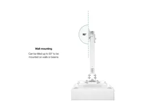 "Multibrackets M" universalus projektoriaus lubinis laikiklis I, lubinis, 5 kg, baltas, rankinis, 150-630 mm, 360°