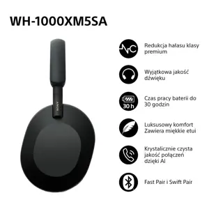 SONY WH-1000XM5SA BLACK WIRELESS HEADPHONES