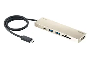 ATEN USB-C daugiaportis mini dokas su maitinimo pralaidumu, laidinis, USB 3.2 Gen 1 (3.1 Gen 1) Typ…