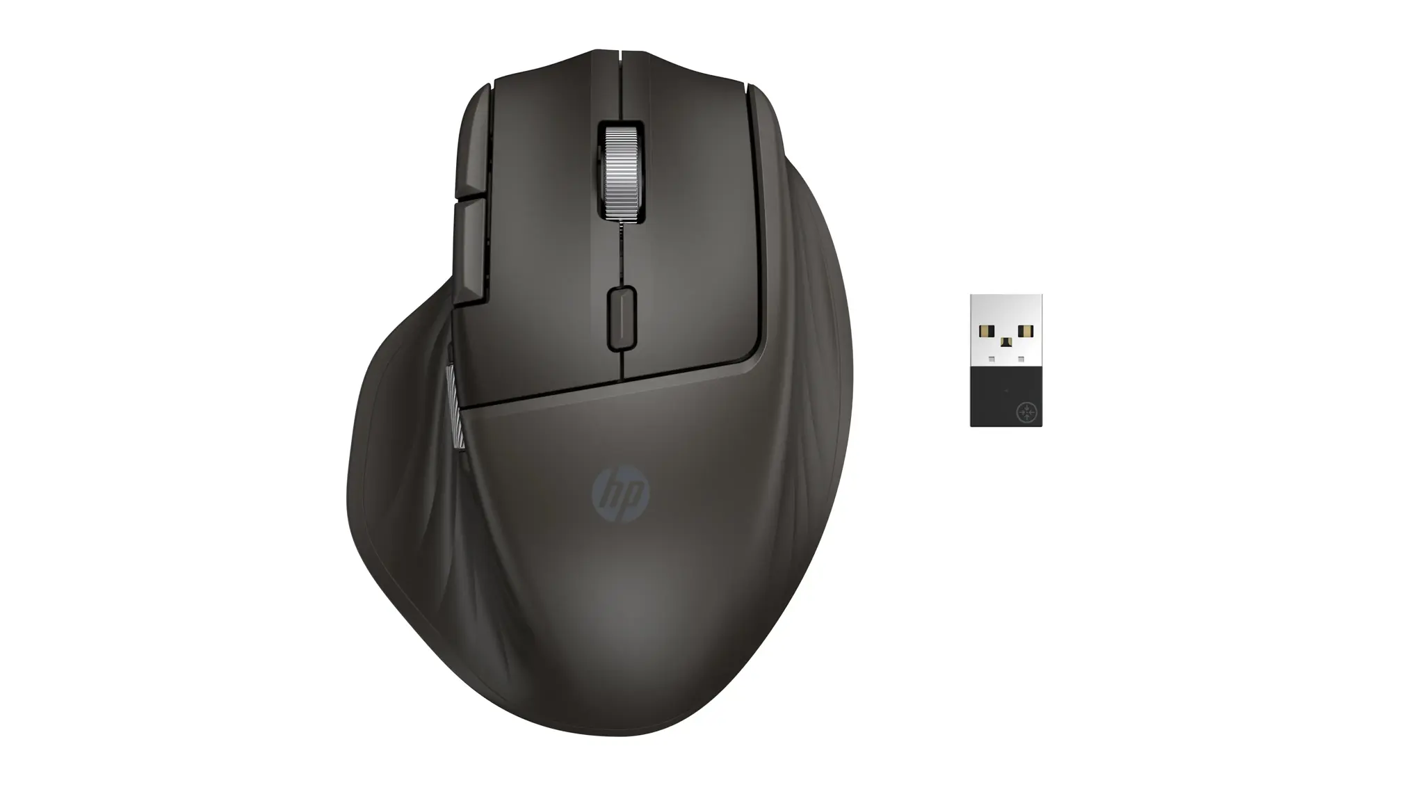 HP 785M Ultra Fast Magnetic Scroll Wireless Super Capacitor Mouse, Programmable, Multi-Surface, Multi-Device, Shortcut Wheel, Comfort Silicone - Black