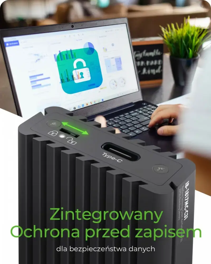 ICYBOX IB-1817MC-C31 Išorinis korpusas PCIe NVMe/SATA M.2 SSD USB 3.1 Type-C pilkos spalvos