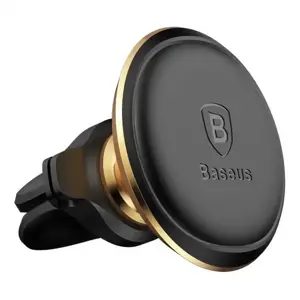 "Baseus" magnetinis oro ventiliacijos automobilio laikiklis su kabelio spaustuku Auksinis