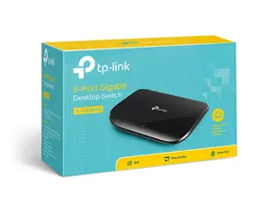 "TP-Link" 5 prievadų gigabitinio stalinio tinklo komutatorius, nevaldomas, Gigabit Ethernet (10/100/1000), dvipusis duomenų perdavimas