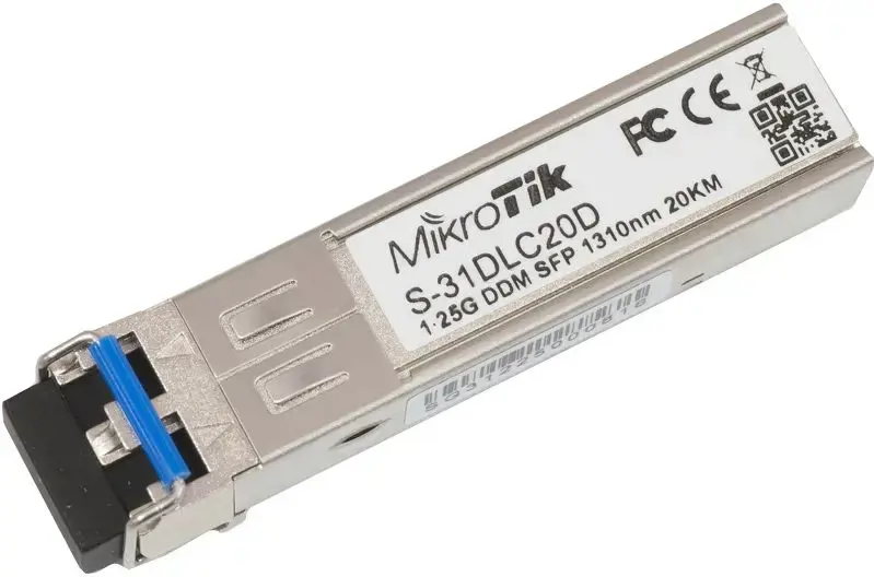 MIKROTIK S-31DLC20D SFP modulis 1,25 Gb/s 1310 nm 2x LC 20 km vienmodis