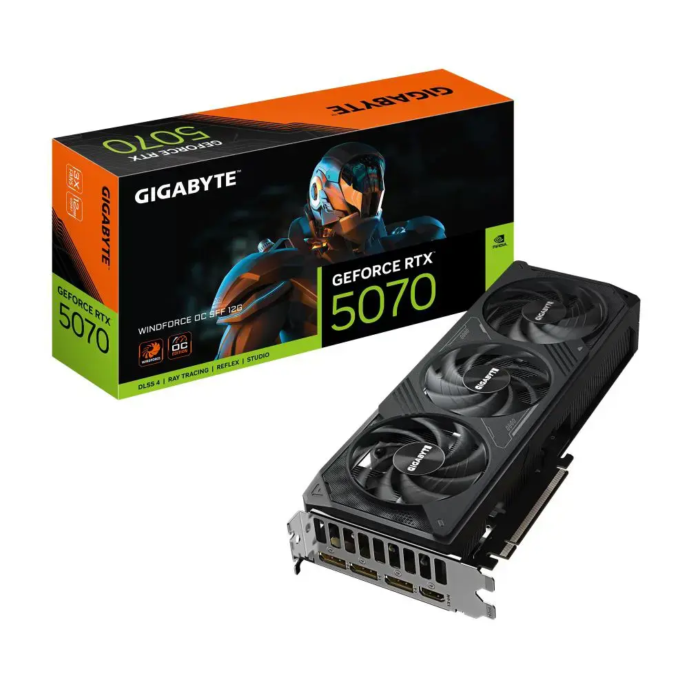 Vaizdo plokštė GIGABYTE GeForce RTX 5070 12 GB, GDDR7, GV-N5070WF3OC-12GD