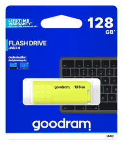 GOODRAM UME2-1280Y0R11 GOODRAM atmintinė USB UME2 128GB USB 2.0 geltonos spalvos