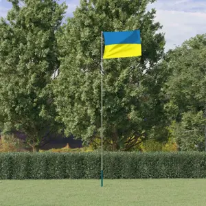 Ukrainos vėliava su stiebu, aliuminis, 5,55m