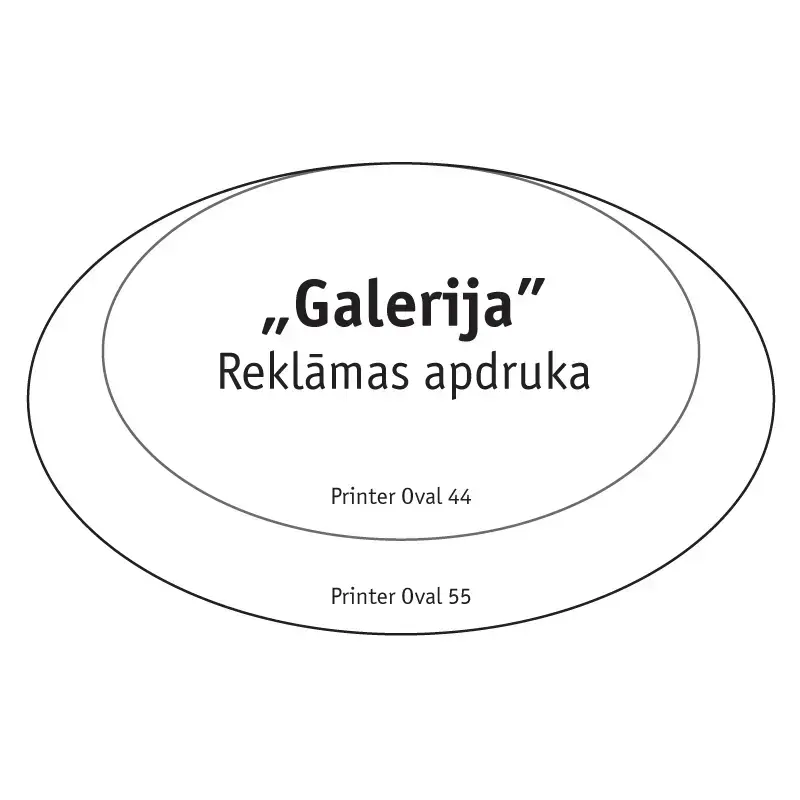 Antspaudo korpusas PRINTER OVAL44