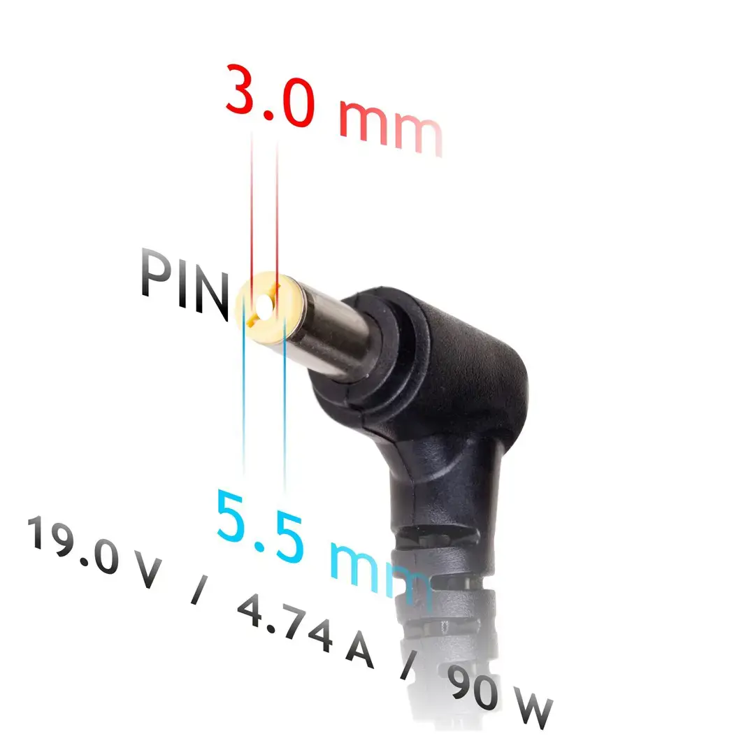 AKYGA AK-ND-27 nešiojamojo kompiuterio maitinimo adapteris AK-ND-27 19V/4.74A 90W 5.5x3.0 mm + kaištis SAMSUNG