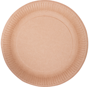 Vienkartinė lėkštė ABCPAK, popierinė, ruda, 15 cm, 100 vnt