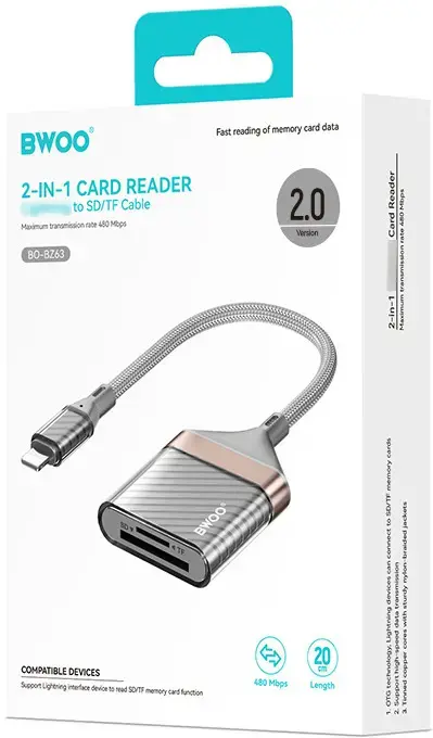 Bwoo memory card reader Lightning - SD/TF Card