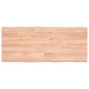 Stalviršis, šviesiai rudas, 120x50x(2-6) cm, medienos masyvas