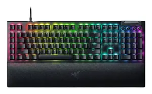 "Razer BlackWidow V4" mechaninė žaidimų klaviatūra, žalias jungiklis, JAV išdėstymas, laidinė, juoda