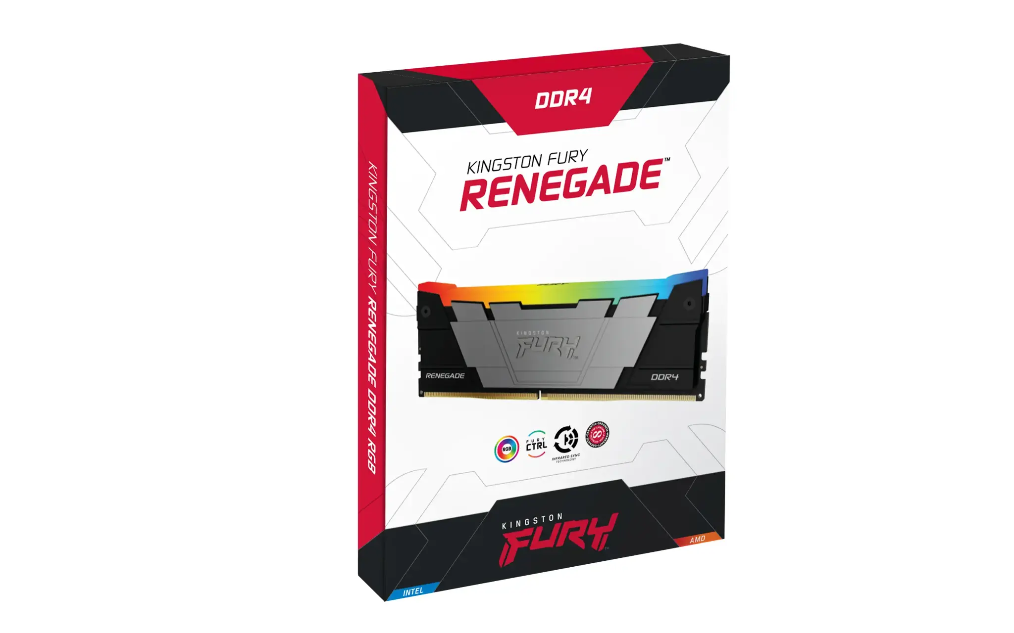 Kingston Technology FURY 16GB 3200MT/s DDR4 CL16 DIMM (Kit of 2) Renegade RGB, 16 GB, 2 x 8 GB, DDR4, 288-pin DIMM
