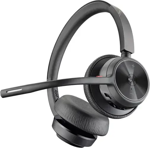 POLY Voyager 4320 Microsoft Teams Certified Headset +BT700 dongle +Charging Stand, Wireless, Calls/Music, 162 g, Headset, Black