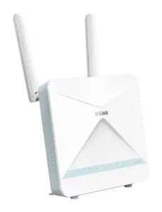 D-Link EAGLE PRO AI AX1500 4G+ išmanusis maršrutizatorius G416, "Wi-Fi 6" (802.11ax), vienos juostos (2,4 GHz), Ethernet LAN, 4G, baltos spalvos, stalinis/polinis maršrutizatorius